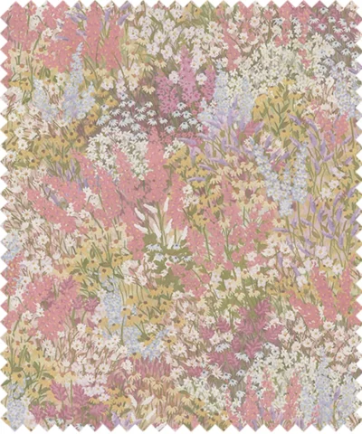 The Gardens fabrics Grande Fleur Linen Union F121/1003 Peach and Blossom